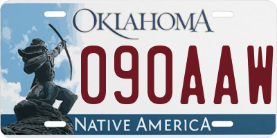 OK license plate 090AAW