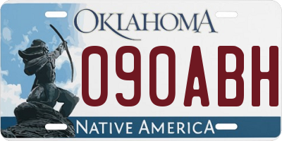 OK license plate 090ABH