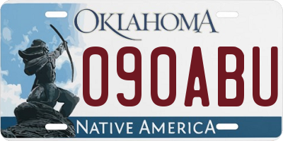 OK license plate 090ABU