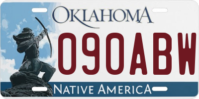 OK license plate 090ABW