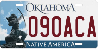 OK license plate 090ACA