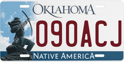 OK license plate 090ACJ