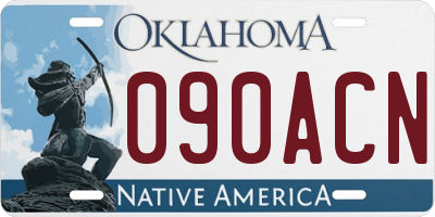 OK license plate 090ACN