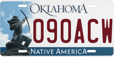 OK license plate 090ACW