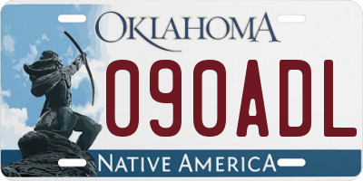 OK license plate 090ADL