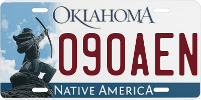 OK license plate 090AEN