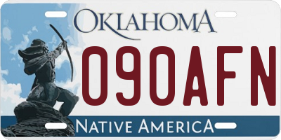 OK license plate 090AFN