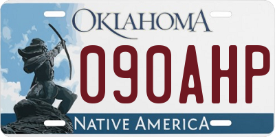 OK license plate 090AHP
