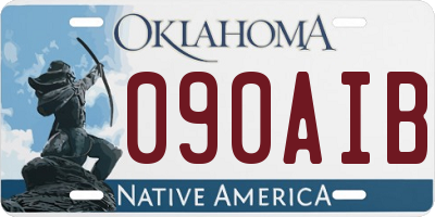 OK license plate 090AIB
