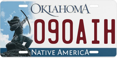 OK license plate 090AIH