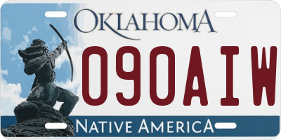OK license plate 090AIW
