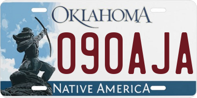 OK license plate 090AJA
