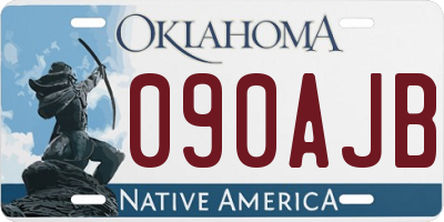 OK license plate 090AJB