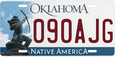 OK license plate 090AJG