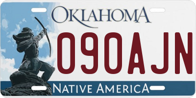 OK license plate 090AJN