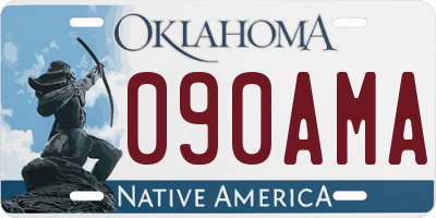 OK license plate 090AMA