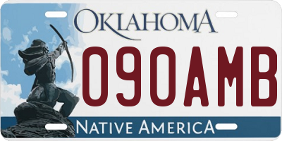 OK license plate 090AMB