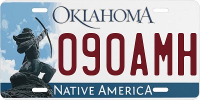 OK license plate 090AMH