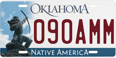 OK license plate 090AMM