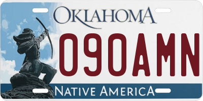 OK license plate 090AMN