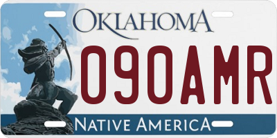 OK license plate 090AMR