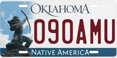 OK license plate 090AMU