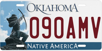 OK license plate 090AMV