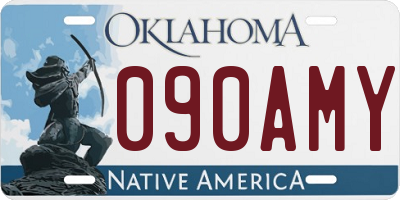 OK license plate 090AMY