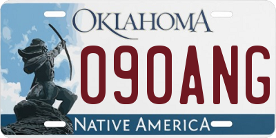 OK license plate 090ANG