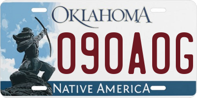 OK license plate 090AOG