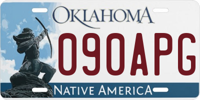 OK license plate 090APG