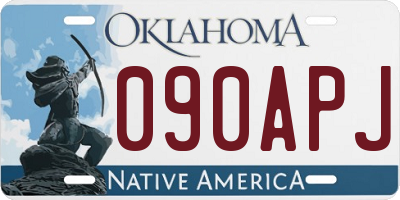 OK license plate 090APJ