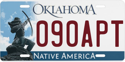 OK license plate 090APT