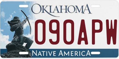 OK license plate 090APW