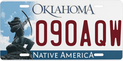 OK license plate 090AQW