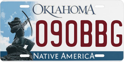 OK license plate 090BBG