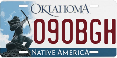 OK license plate 090BGH