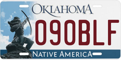 OK license plate 090BLF