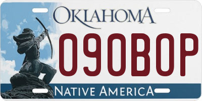 OK license plate 090BOP
