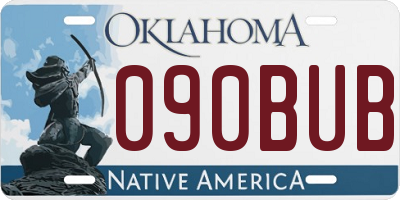 OK license plate 090BUB