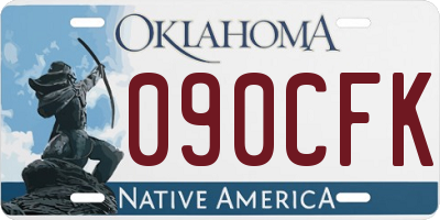 OK license plate 090CFK