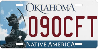 OK license plate 090CFT