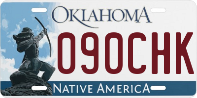 OK license plate 090CHK