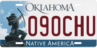 OK license plate 090CHU