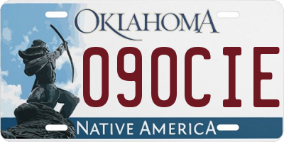OK license plate 090CIE