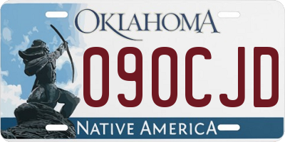 OK license plate 090CJD