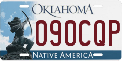 OK license plate 090CQP