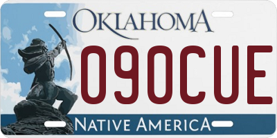 OK license plate 090CUE