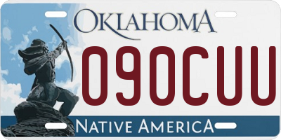 OK license plate 090CUU
