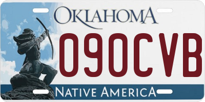 OK license plate 090CVB